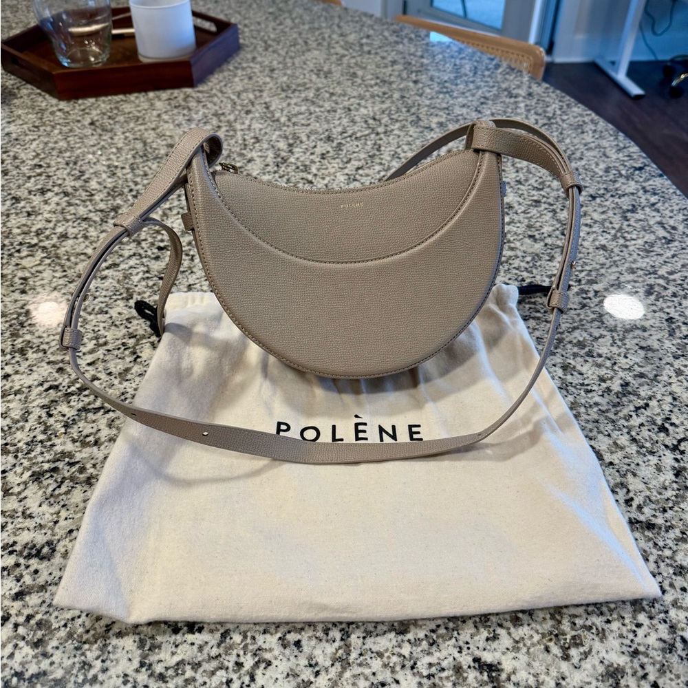 Polene Número Dix Purse in Textured Taupe